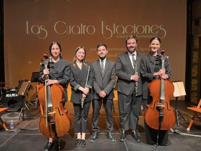 Brillante concierto de las “Cuatro Estaciones” para celebrar el Centenario de la Banda de Música de Tarancón en el Mercado de las Artes “Luisa Sigea”.