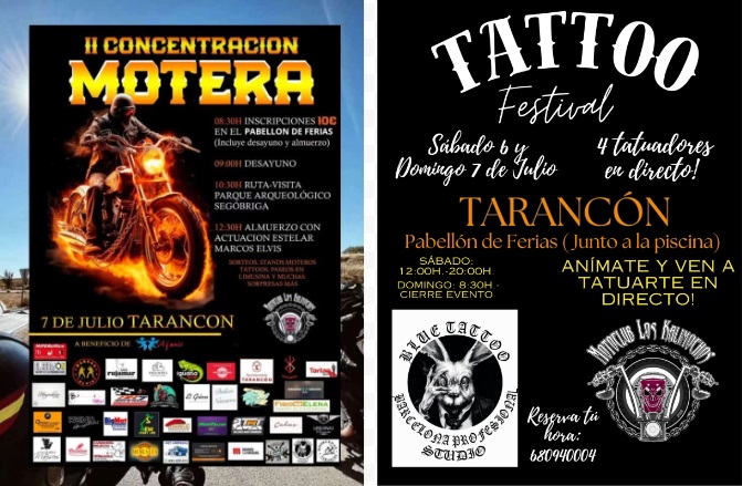 II Concentración Motera y Festival Tattoo en Tarancón los días 6 y 7 de julio