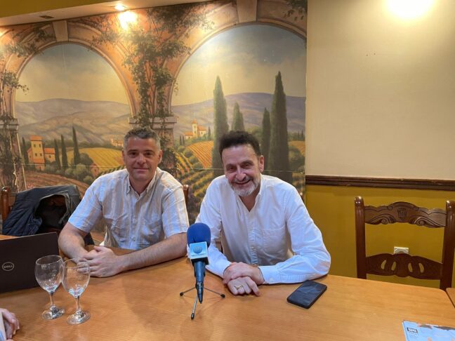 Edmundo Bal ha visitado hoy Tarancón para presentar su nuevo proyecto CREE y al candidato a las elecciones europeas César Vera