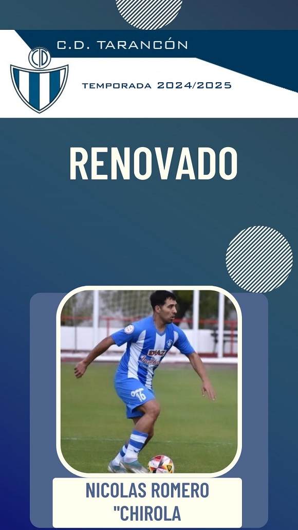 Se confirma la octava renovación en el CD Tarancón para la próxima temporada, “Chirola” será la segunda temporada en el conjunto blanquiazul