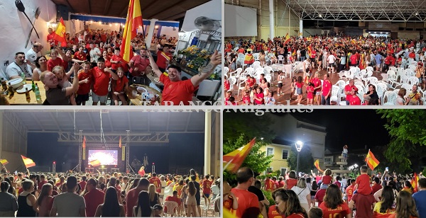 Tarancón celebra la cuarta Copa de Europa de la selección española de fútbol con una fiesta multitudinaria