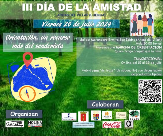 La Asociación Cultural “CuenCANP” celebrará el III Día Mundial de la Amistad el próximo viernes 26 de julio en el entorno de la Ermita de San Isidro de Arcas (Cuenca)