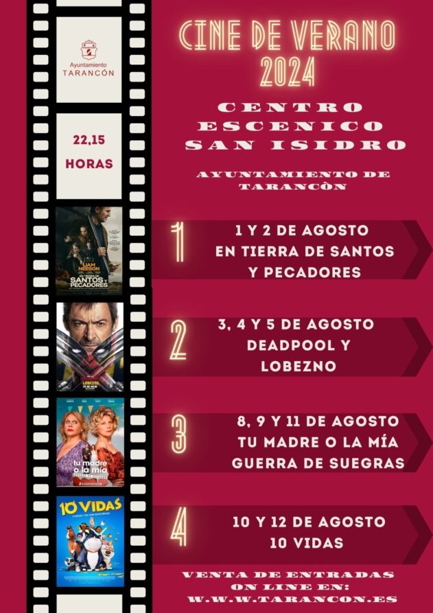 El cine de verano de Tarancón continúa en agosto con ‘En  Tierra de Santos y Pecadores’