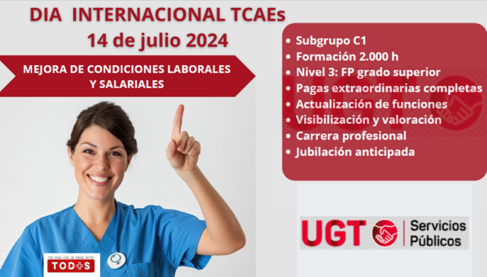 UGT pone el foco en las altas cargas de trabajo y en los ratios insuficientes que sufren las Auxiliares de Enfermería