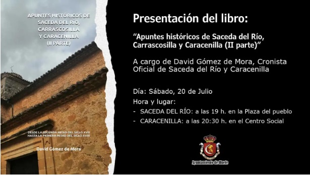 Presentación de nuevos libros de historia de Verdelpino, Caracenilla, Saceda del Río y Carrascosilla