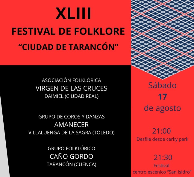 Todo listo para el XLIII festival de folklore «Ciudad de Tarancón»