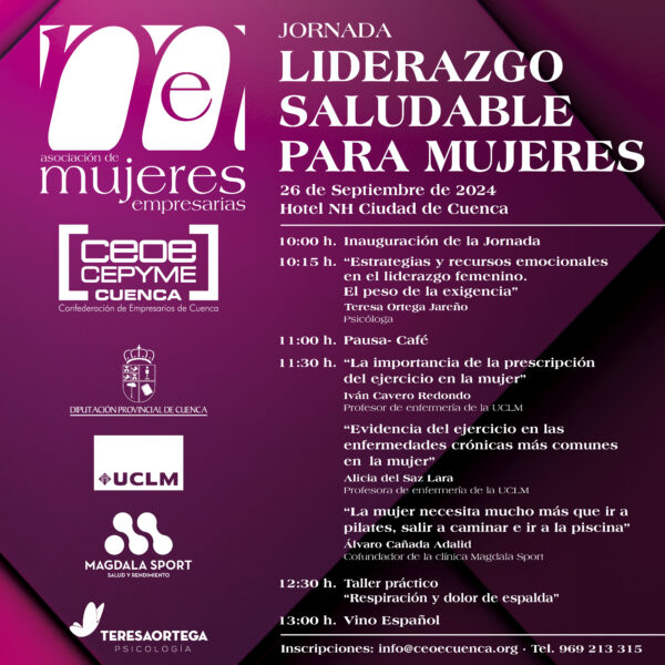 La Asociación de mujeres empresarias celebra el próximo jueves la jornada «Liderazgo saludable para mujeres»