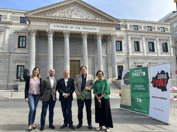 Cuenca Ahora, Soria Ya y Teruel existe acuden a Madrid a denunciar que se comparen sus ayudas al funcionamiento con la financiación que se negocia para Cataluña