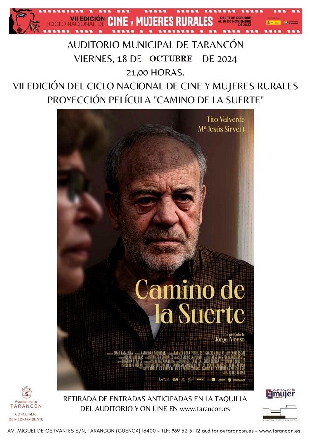 Tarancón celebra el día internacional de la Mujer Rural con la Proyección de la película «Camino de la Suerte» el próximo viernes 18 de octubre