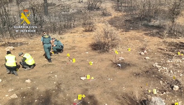 La Guardia Civil y Agentes Medioambientales, esclarecen el mayor incendio forestal de los últimos cinco años