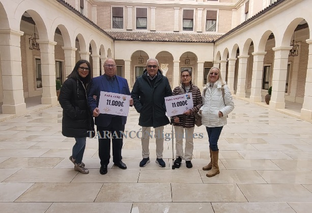 Ademtac y Afad de Tarancón han recibido hoy 22.000 € el total de lo recaudado en la Fiesta de Cumpleaños Solidaria de Emilio Loriente