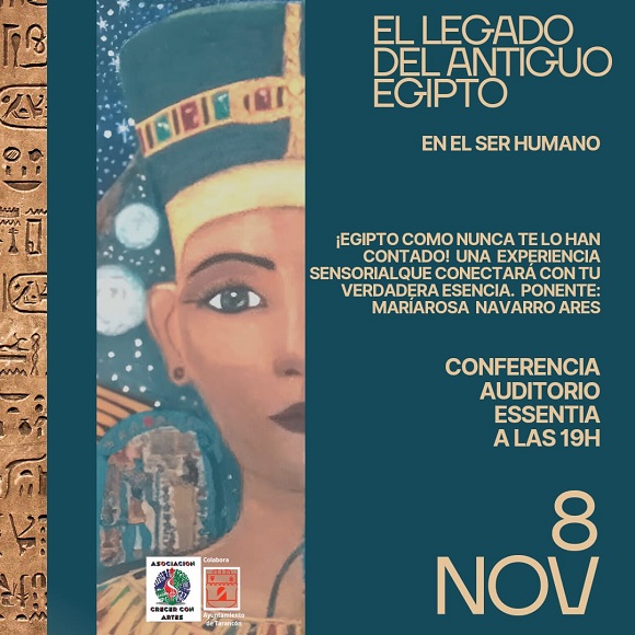 Charla sobre el legado del Antiguo Egipto en el Auditorio Essentia de Tarancón el viernes 8 de noviembre