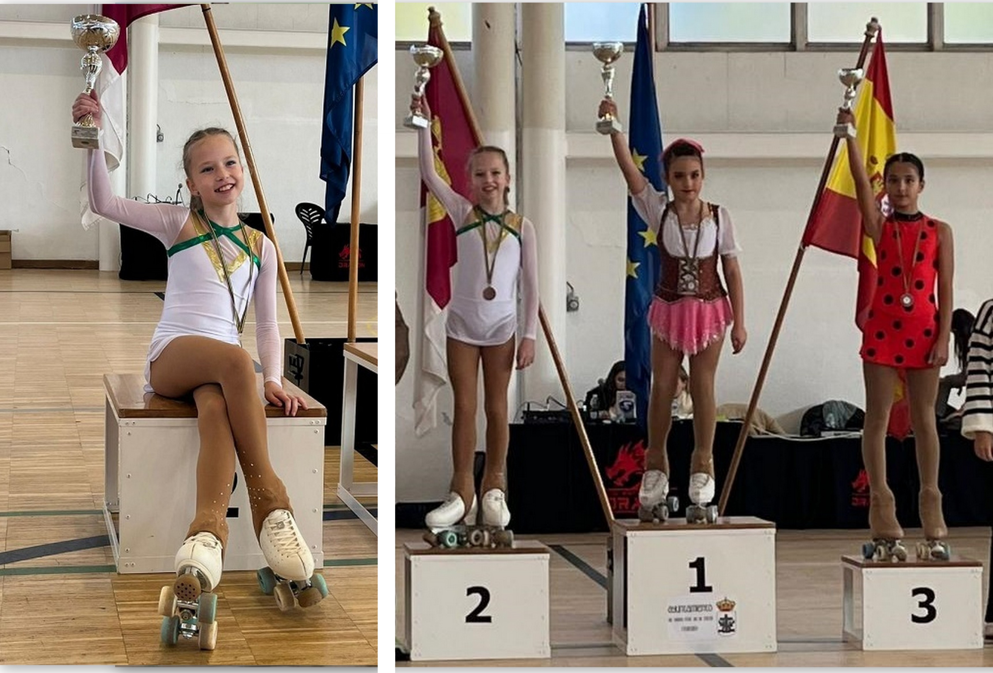 Amalia María Purcel del Skating Success, Escuela de Patinaje de Tarancón, logra un segundo y tercer puesto en el Trofeo Nacional Benjamín.