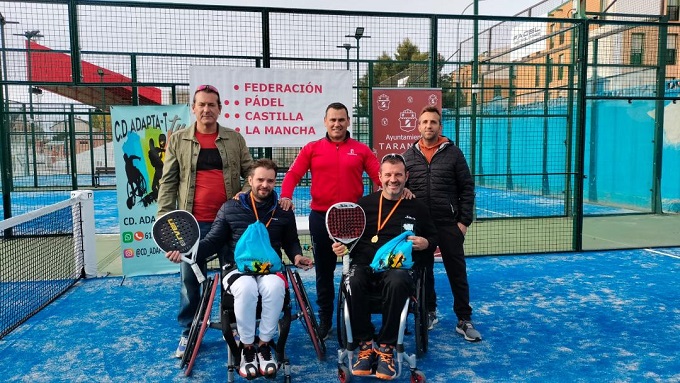 Martínez y Cambronero, campeones de Castilla la Mancha de Pádel en Silla de ruedas, en la cuarta edición disputada en Tarancón.