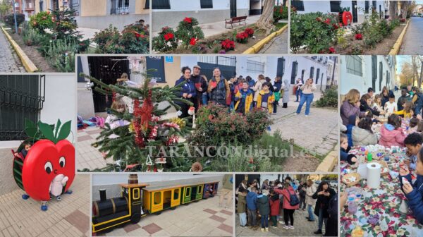 El Paseo de la Estación de Tarancón brilla con espíritu navideño tras un taller para los más pequeños