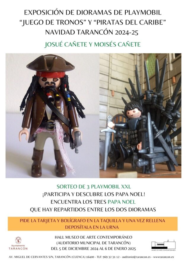 El hall del Museo de Arte Contemporáneo de Tarancón acoge la exposición de dioramas de Playmobil ‘Juego de Tronos’ y ‘Piratas del Caribe’