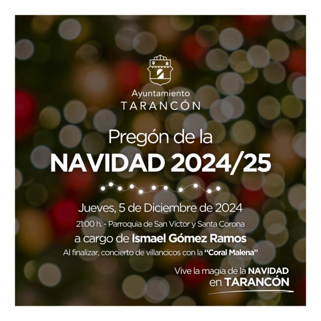 Tarancón da la bienvenida a la Navidad esta noche con el pregón de Ismael Gómez en la Parroquia de San Víctor y Santa Corona
