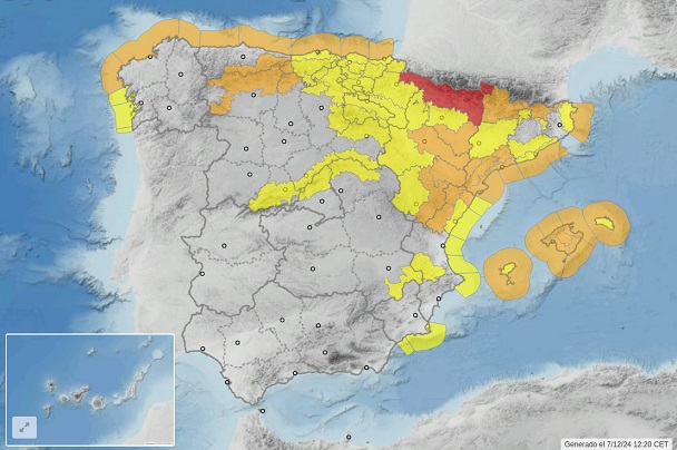 Protección Civil y Emergencias mantiene la alerta por temporal de nieve, lluvia, viento y mar a partir del fin de semana
