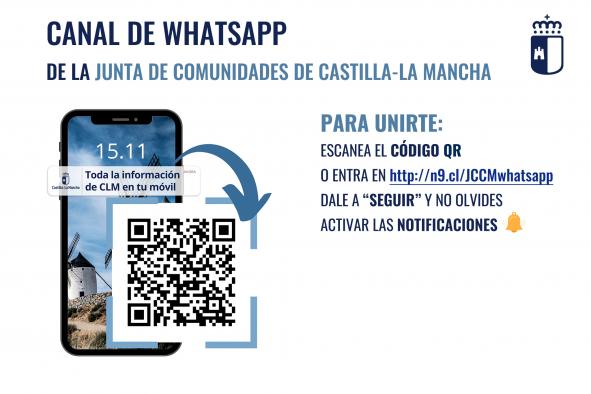 El canal oficial en Whatsapp del Gobierno de Castilla-La Mancha cumple un año como fuente de información pública y con más de 3.700 seguidores