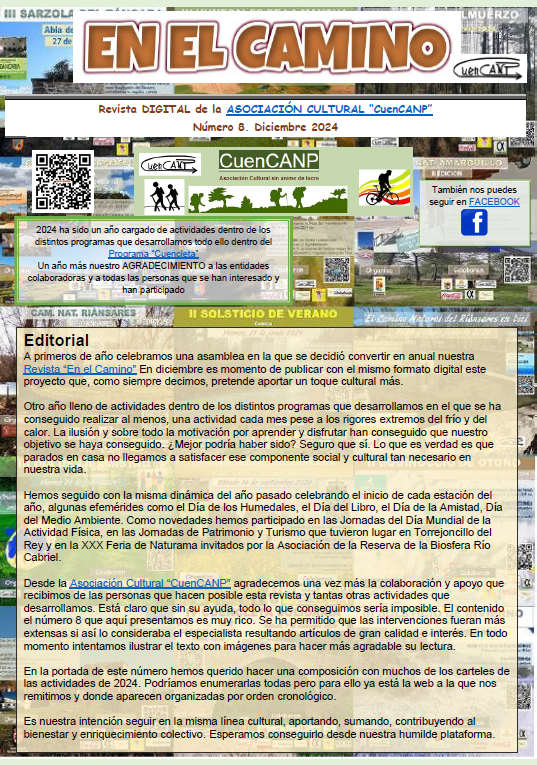 La Asociación Cultural CuenCANP ha editado el nº 8 de la revista digital “En el Camino”