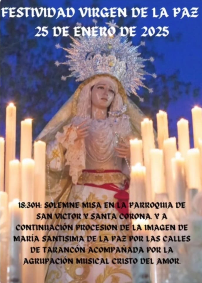 Celebración de la Festividad de la Virgen de la Paz en Tarancón