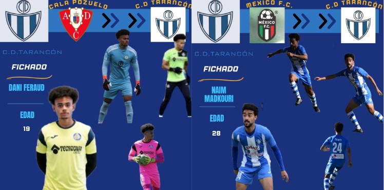Dos incorporaciones al CD Tarancón para esta segunda vuelta-Regresa Naim, ya estuvo la pasada temporada e incorpora a un nuevo portero Feraud.
