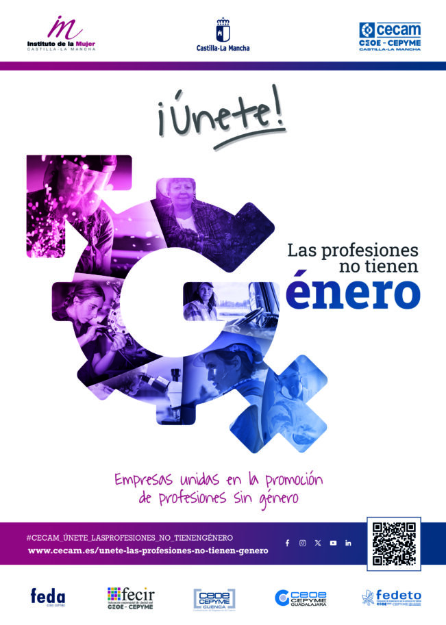Ceoe Cepyme Cuenca suma su trabajo a la campaña de Cecam «Las profesiones no tienen género»