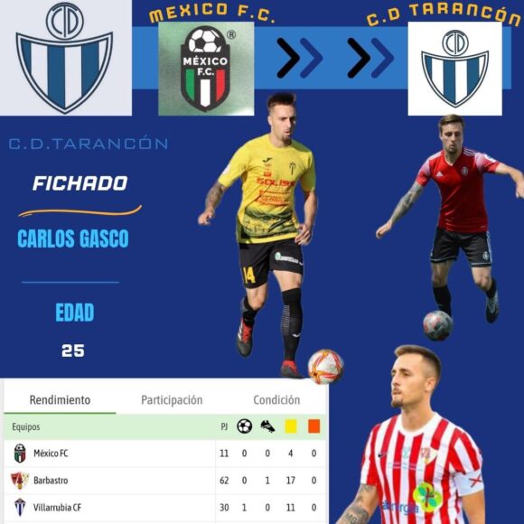 Carlos  Gasco, nueva incorporación al CD Tarancón, ya jugó el segundo tiempo ante el Manchego.