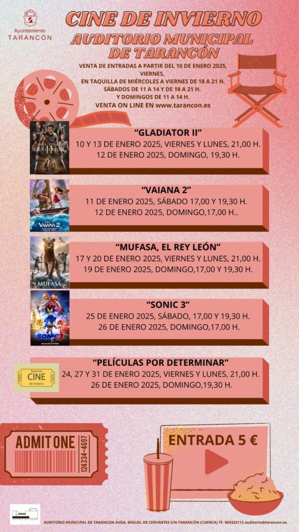 Éxito en el arranque del ciclo de cine de invierno en Tarancón