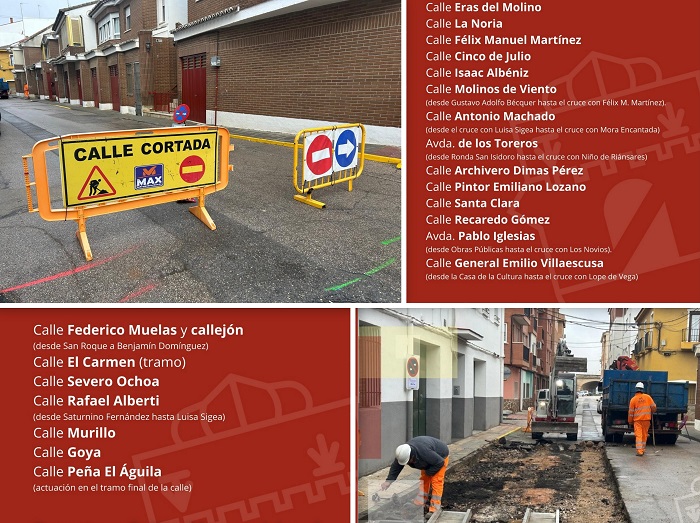 El Plan de Asfaltado Urgente llegará a una veintena de calles en Tarancón.