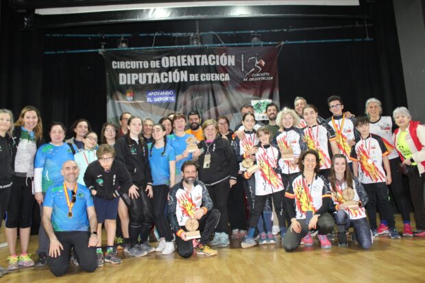 Gran participación en Quintanar del Rey para el comienzo del XVII circuito de orientación Diputación de Cuenca