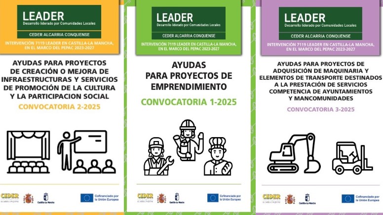Ceder alcarria conquense publica tres nuevas convocatorias leader para emprendedores, ayuntamientos y mancomunidades
