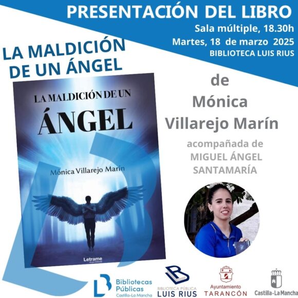 La Biblioteca Luis Rius de Tarancón acogerá la presentación de «La Maldición de un Ángel»