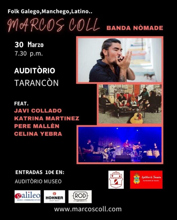 Marcos Coll y su «Banda Nómade» llegan a Tarancón con su fusión de folk ya se pueden adquirir las entradas