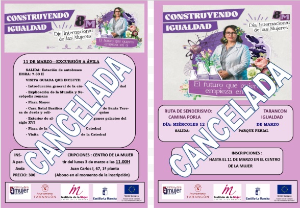 El Ayuntamiento de Tarancón cancela dos actividades del 8M por las previsiones meteorológicas