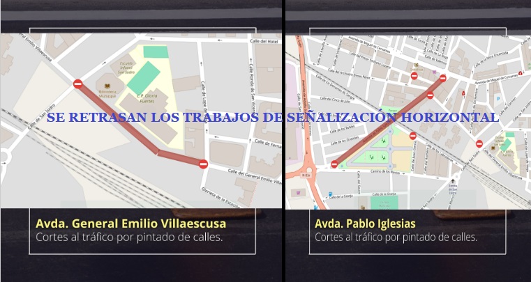 Modificación de fecha en el corte de tráfico en Tarancón por trabajos de señalización horizontal