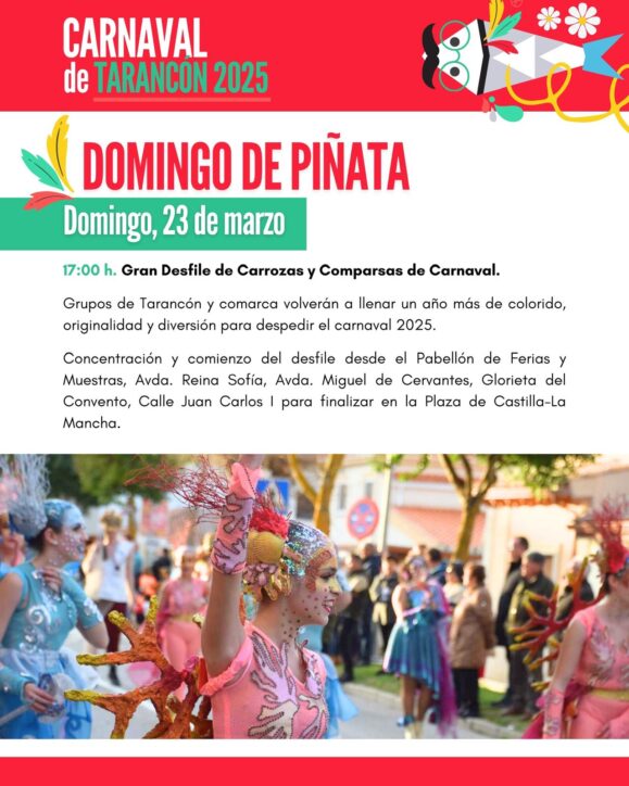 El desfile del Domingo de Piñata pondrá el broche final al Carnaval 2025 en Tarancón