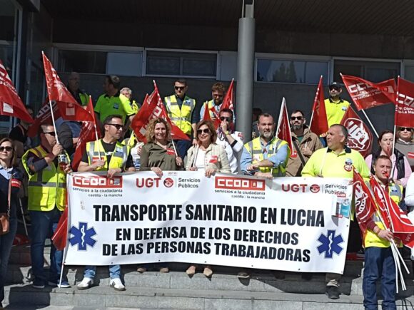 Seguimiento de más del 90% del paro de 10 horas en el transporte sanitario de Castilla-La Mancha