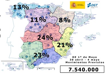 Tráfico pone en marcha mañana el operativo especial para el puente del 1 de mayo
