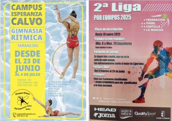 Amplia y variada actividad deportiva para el verano, a través de los diferentes clubes y entidades en Tarancón