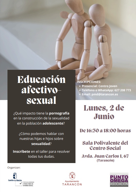 La Oficina Municipal de Adicciones de Tarancón organiza un taller gratuito sobre educación afectivo-sexual para familias