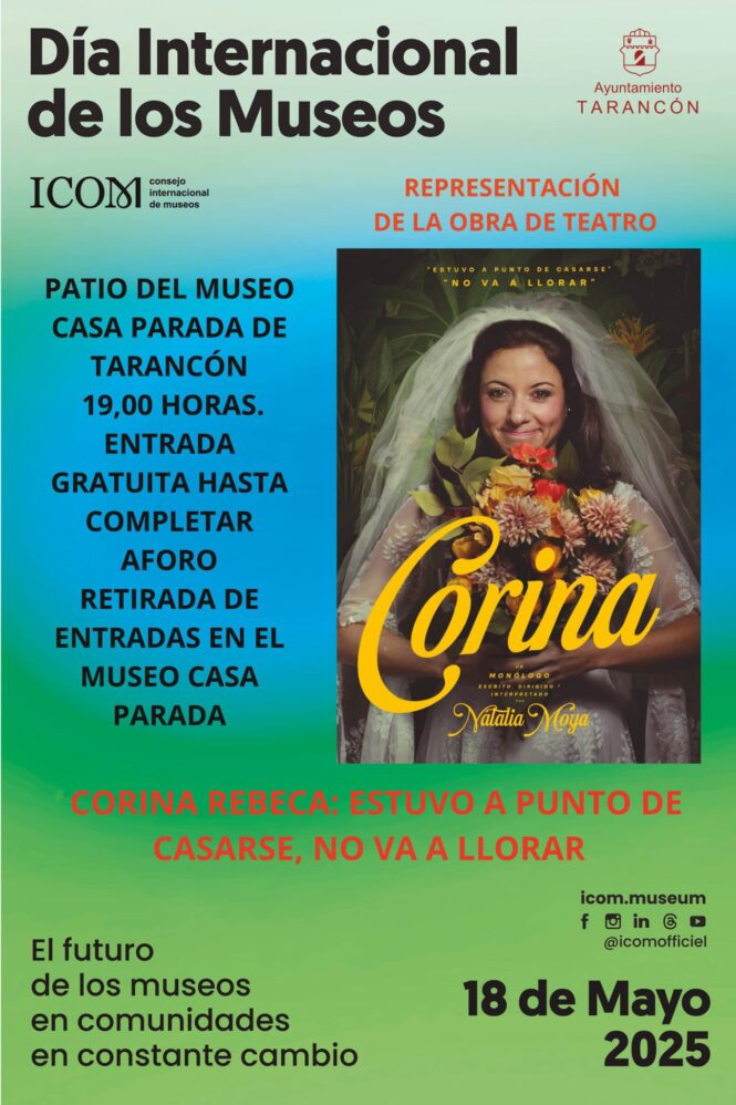 Tarancón se suma al Día Internacional de los Museos con la obra de teatro «Corina»