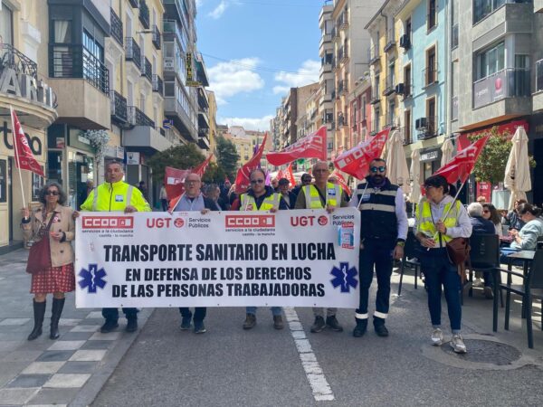 El transporte sanitario intensifica sus movilizaciones en la provincia de Cuenca, con la vista puesta en la reunión prevista con el Sescam.