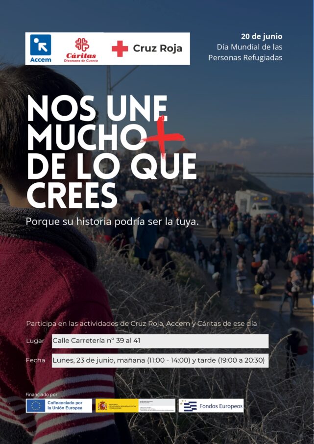 Cruz Roja, Accem y Cáritas organizan un evento en Cuenca para conmemorar el día mundial del refugiado