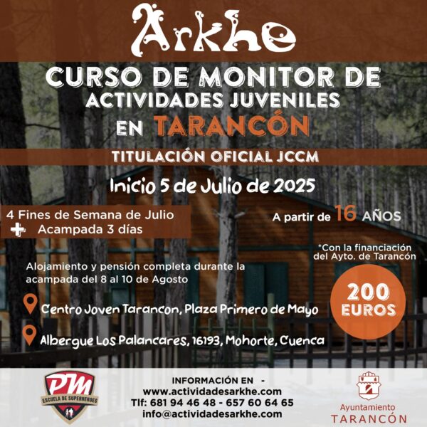 Abierto el plazo de inscripción para el Curso de Monitor de Actividades Juveniles en Tarancón