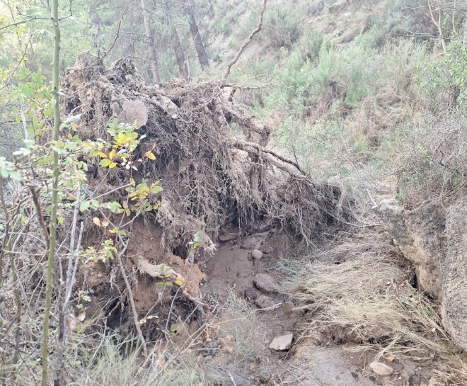 Los daños ocasionados por la DANA en Las Chorreras del Cabriel obligan a prohibir el baño y cerrar el acceso por la margen derecha del río