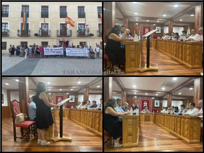 El Pleno de junio del Ayuntamiento de Tarancón, marcado por la toma de posesión de una nueva concejala y la protesta de trabajadores