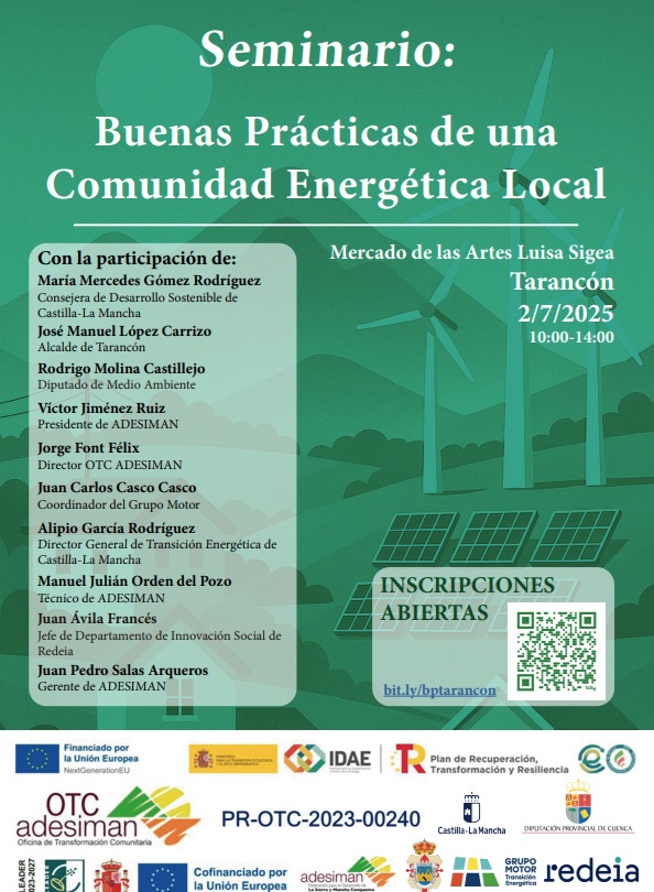 El Territorio ADESIMAN acoge un seminario sobre las buenas prácticas de una Comunidad Energética Local en Tarancón