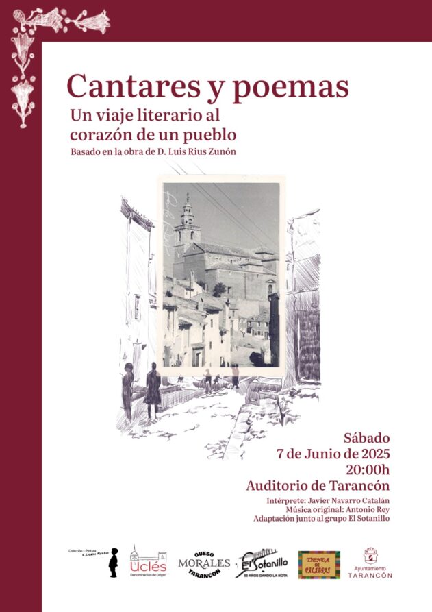 “Cantares y poemas”: un homenaje literario y musical a Luis Rius Zunón en el Auditorio de Tarancón