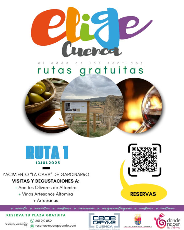 Elige Cuenca invita a participar el próximo 13 de julio en una ruta gratuita por la Alcarria